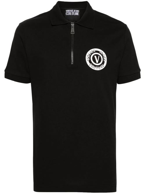 Polo con stampa logo Versace Jeans | 76GAGT06CJ01T899